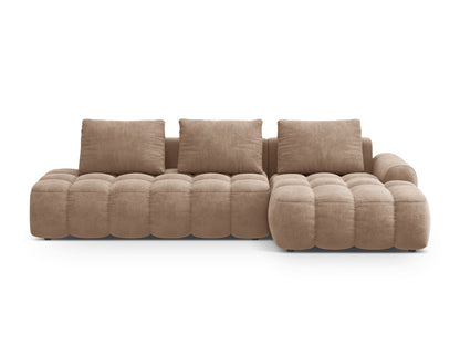 Linz Corner Sofa With Bed Function And Box, 3 Seats, 275x142 cm — Dark Beige / Right