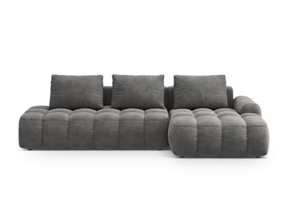 Linz Corner Sofa With Bed Function And Box, 3 Seats, 275x142 cm — Grey / Right