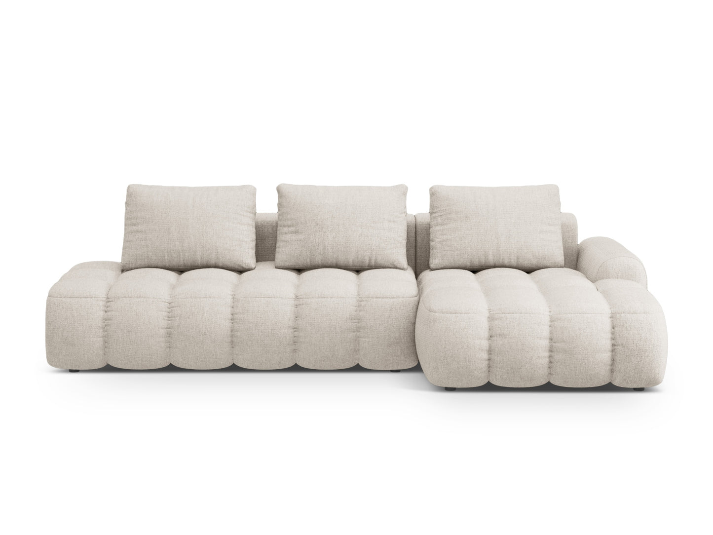 Linz Corner Sofa With Bed Function And Box, 3 Seats, 275x142 cm — Beige / Right