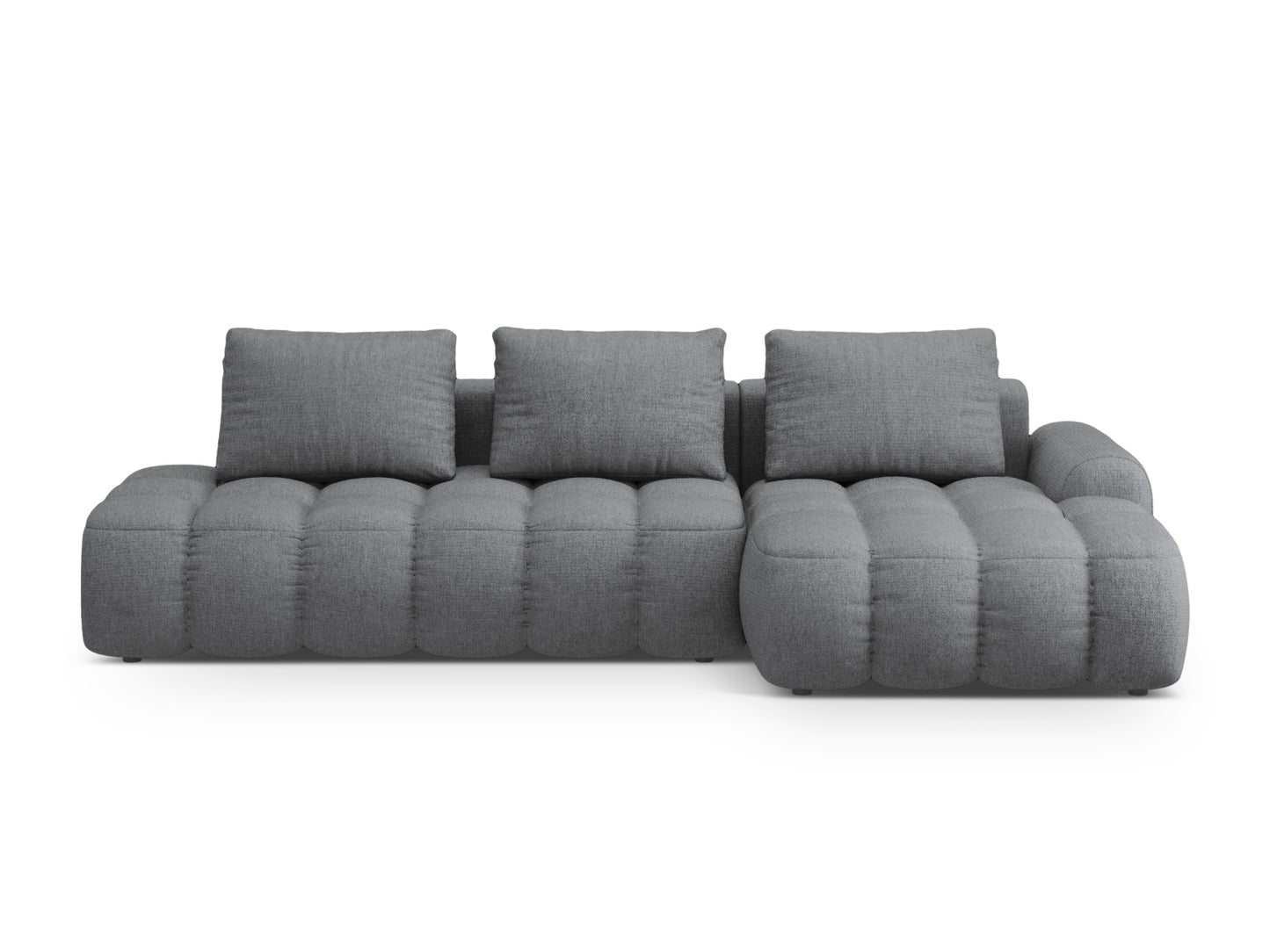 Linz Corner Sofa With Bed Function And Box, 3 Seats, 275x142 cm — Grey / Right