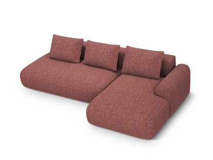 Calma Corner Sofa With Bed Function And Box, 5 Seats, 275x142 cm — Red / Right