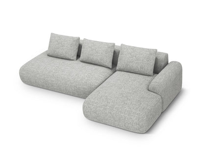 Calma Corner Sofa With Bed Function And Box, 5 Seats, 275x142 cm — Warm grey / Right
