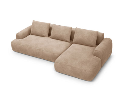 Calma Corner Sofa With Bed Function And Box, 3 Seats, 275x142 cm — Dark Beige / Right