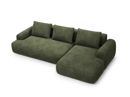 Calma Corner Sofa With Bed Function And Box, 3 Seats, 275x142 cm — Green / Right