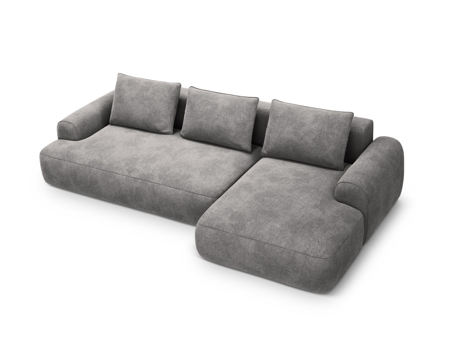 Calma Corner Sofa With Bed Function And Box, 3 Seats, 275x142 cm — Grey / Right