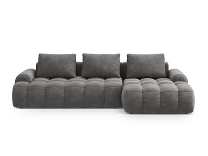 Linz Corner Sofa With Bed Function And Box, 3 Seats, 275x142 cm — Grey / Right