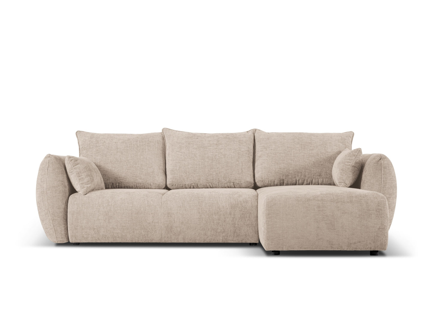 Matera Corner Sofa With Bed Function And Box, 4 Seats, 253x173 cm — Beige / Right