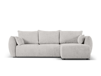 Matera Corner Sofa With Bed Function And Box, 4 Seats, 253x173 cm — Light Grey / Right