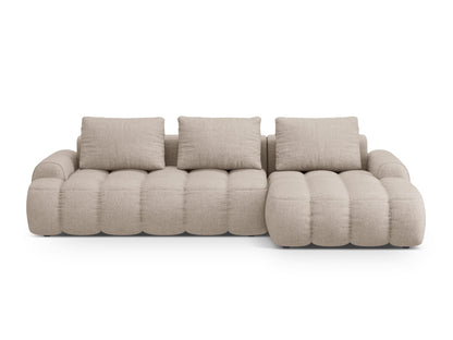 Linz Corner Sofa With Bed Function And Box, 3 Seats, 275x142 cm — Sand / Right