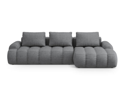 Linz Corner Sofa With Bed Function And Box, 3 Seats, 275x142 cm — Grey / Right