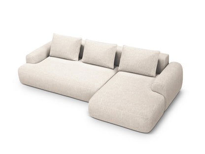 Calma Corner Sofa With Bed Function And Box, 3 Seats, 275x142 cm — Light Beige / Right