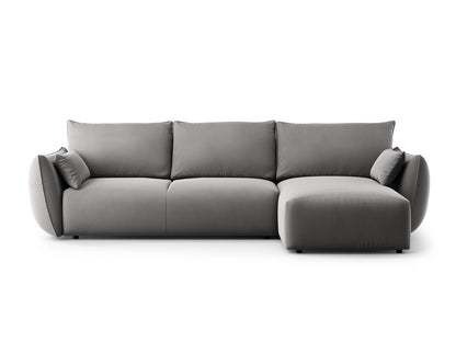 Matera Corner Sofa With Bed Function And Box, 4 Seats, 253x173 cm — Grey / Right