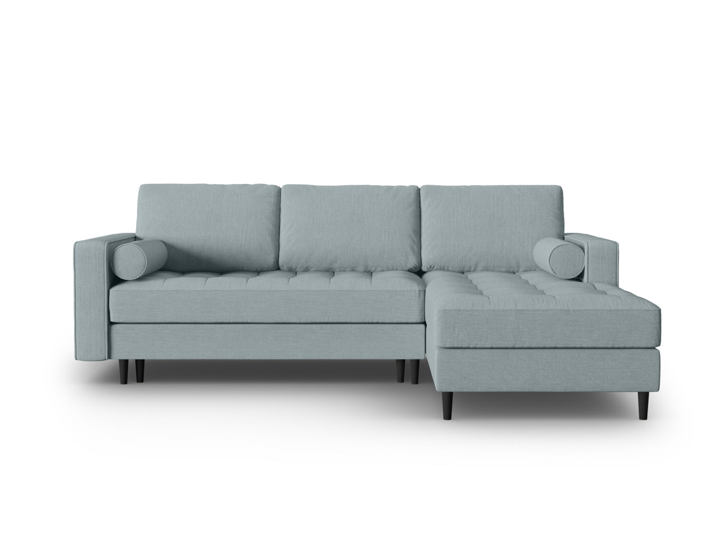 Aspen Corner Sofa With Bed Function And Box, 5 Seats, 240x175 cm — Blue / Right