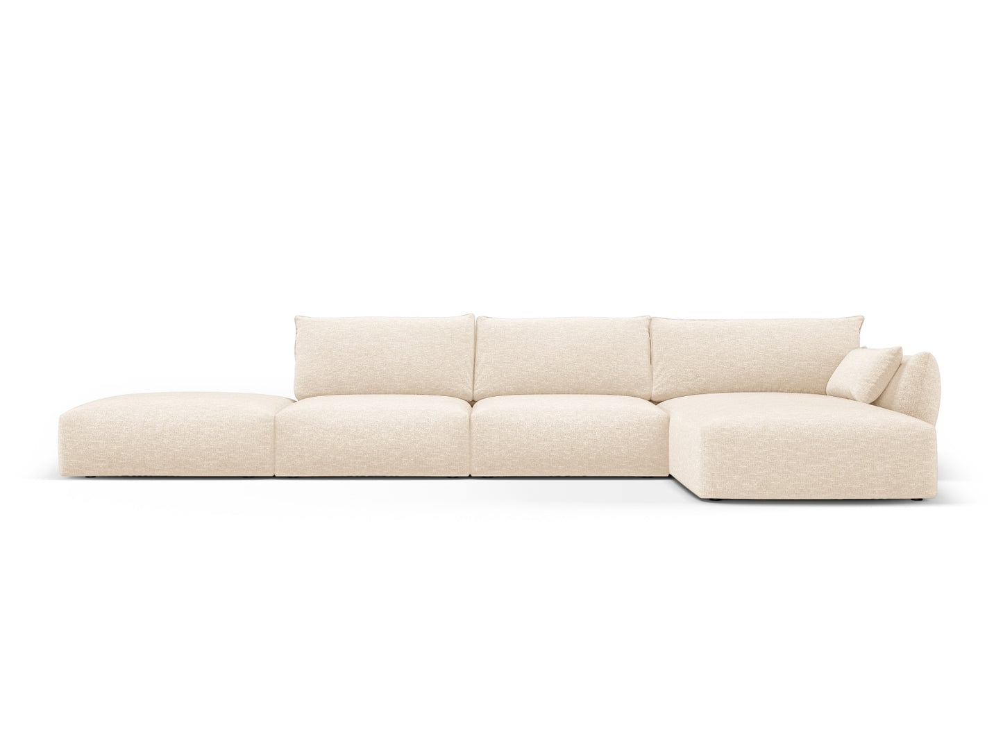 Matera Corner Sofa, 5 Seats, 364x171 cm — Light Beige / Right