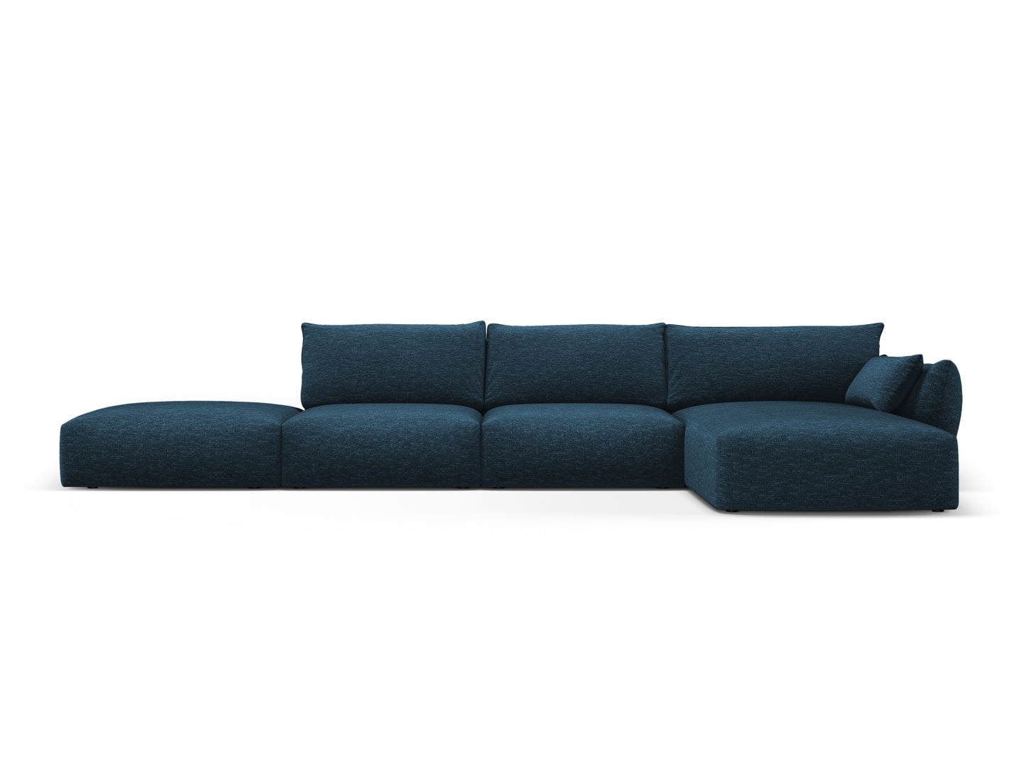 Matera Corner Sofa, 5 Seats, 364x171 cm — Royal Blue / Right