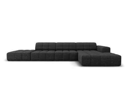 Chicago Corner Sofa, 5 Seats, 348x167 cm — Black / Right