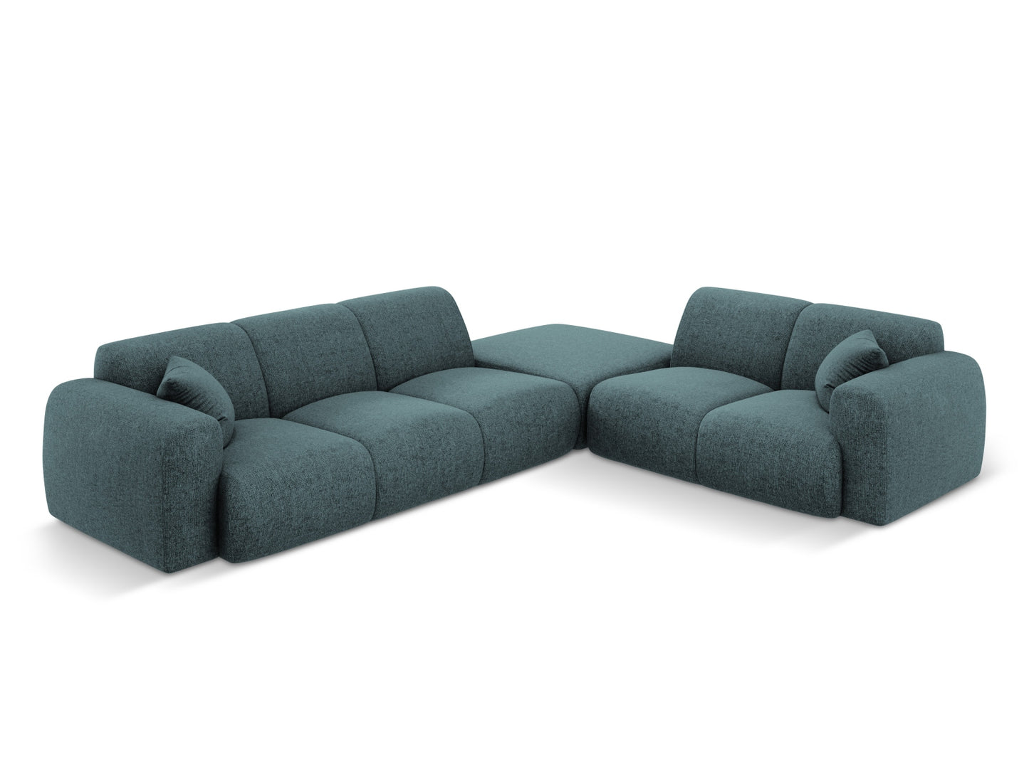 Nolio Corner Sofa, 4 Seats, 315x250 cm — Petrol / Right