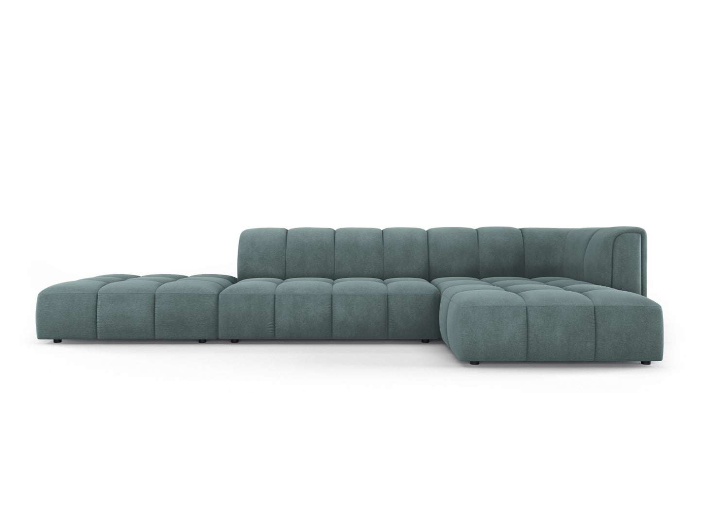 Moritz Modular Corner Sofa, 5 Seats, 323x160 cm — Sea Green / Right