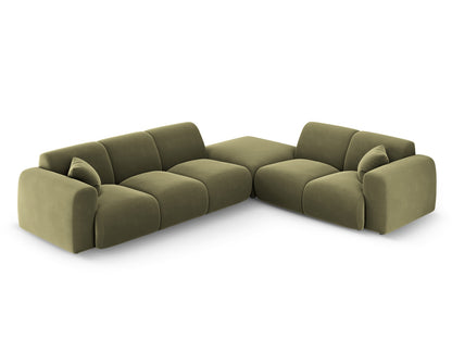 Nolio Corner Sofa, 4 Seats, 315x250 cm — Light Green / Right