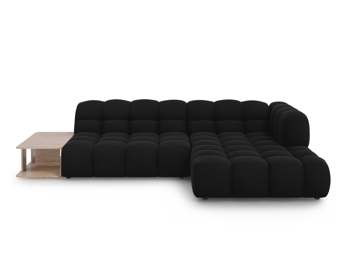 Sky Modular Corner Sofa, 4 Seats, 297x162 cm — Black / Right