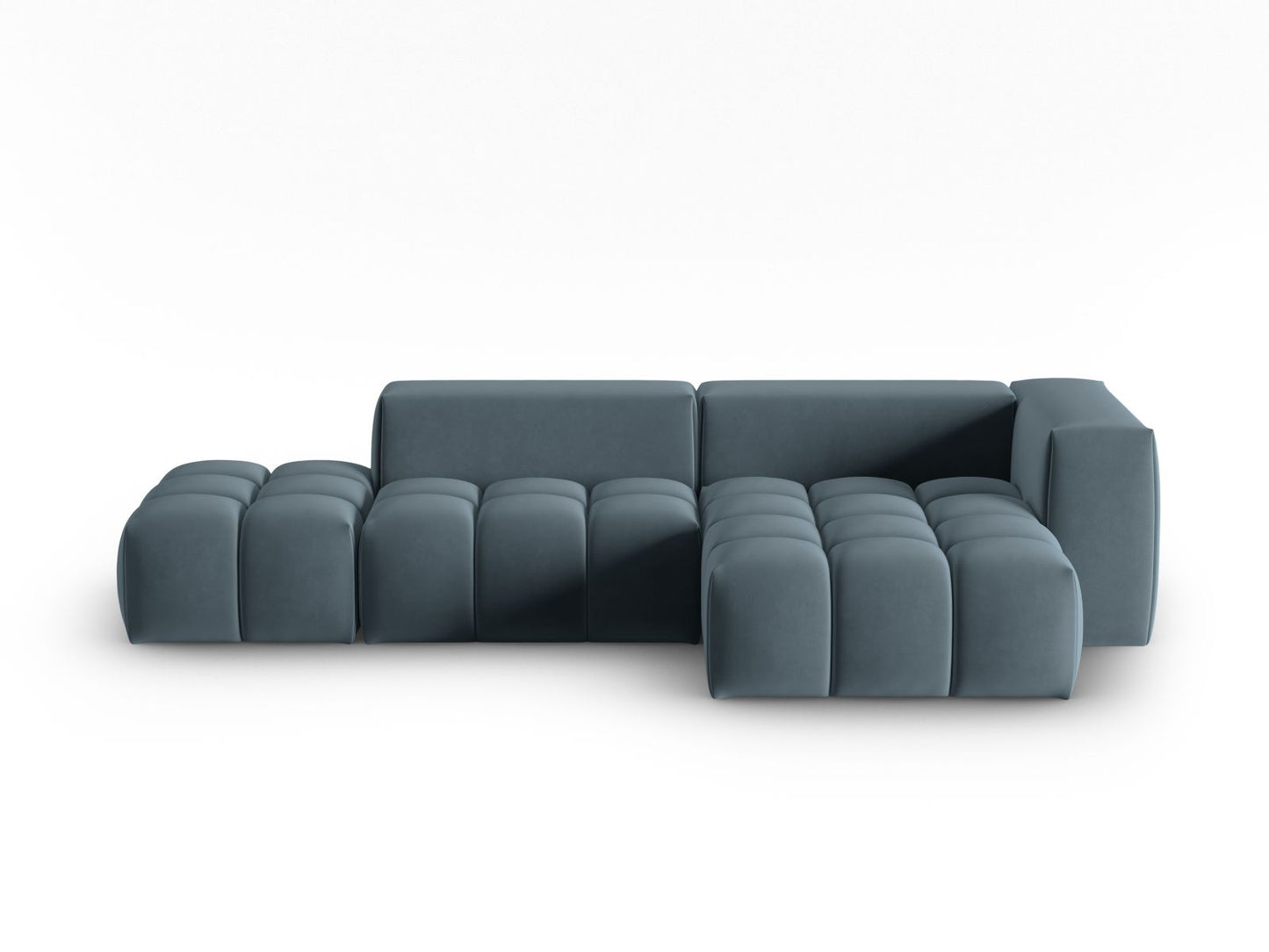 Verona Modular Corner Sofa, 4 Seats, 265x145 cm — Pastel Blue / Right