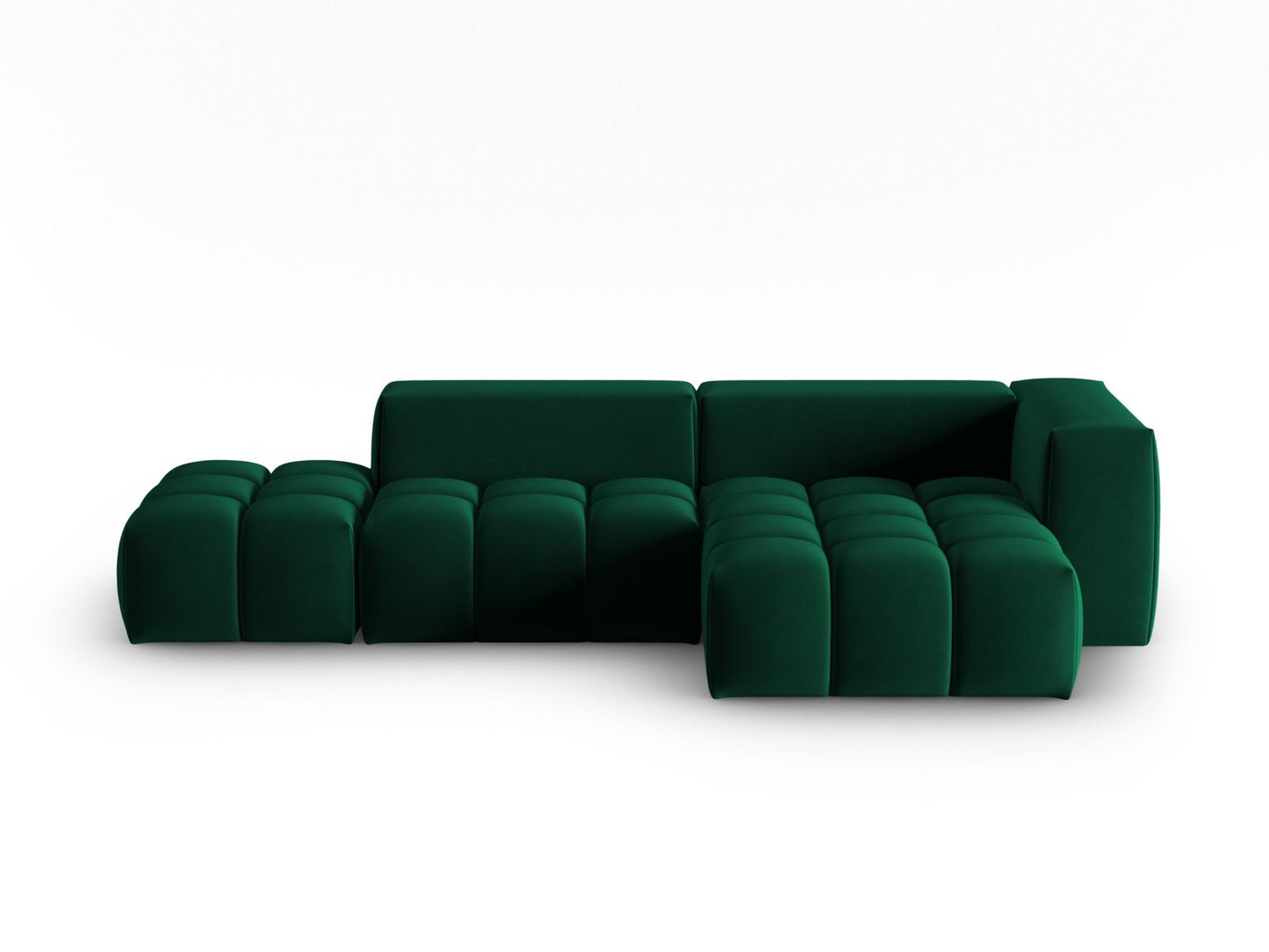 Verona Modular Corner Sofa, 4 Seats, 265x145 cm — Bottle Green / Right