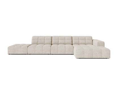 Chicago Corner Sofa, 5 Seats, 348x167 cm — Light Beige / Right