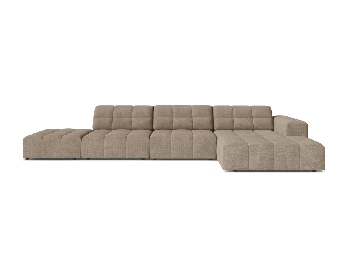 Chicago Corner Sofa, 5 Seats, 348x167 cm — Dark Beige / Right