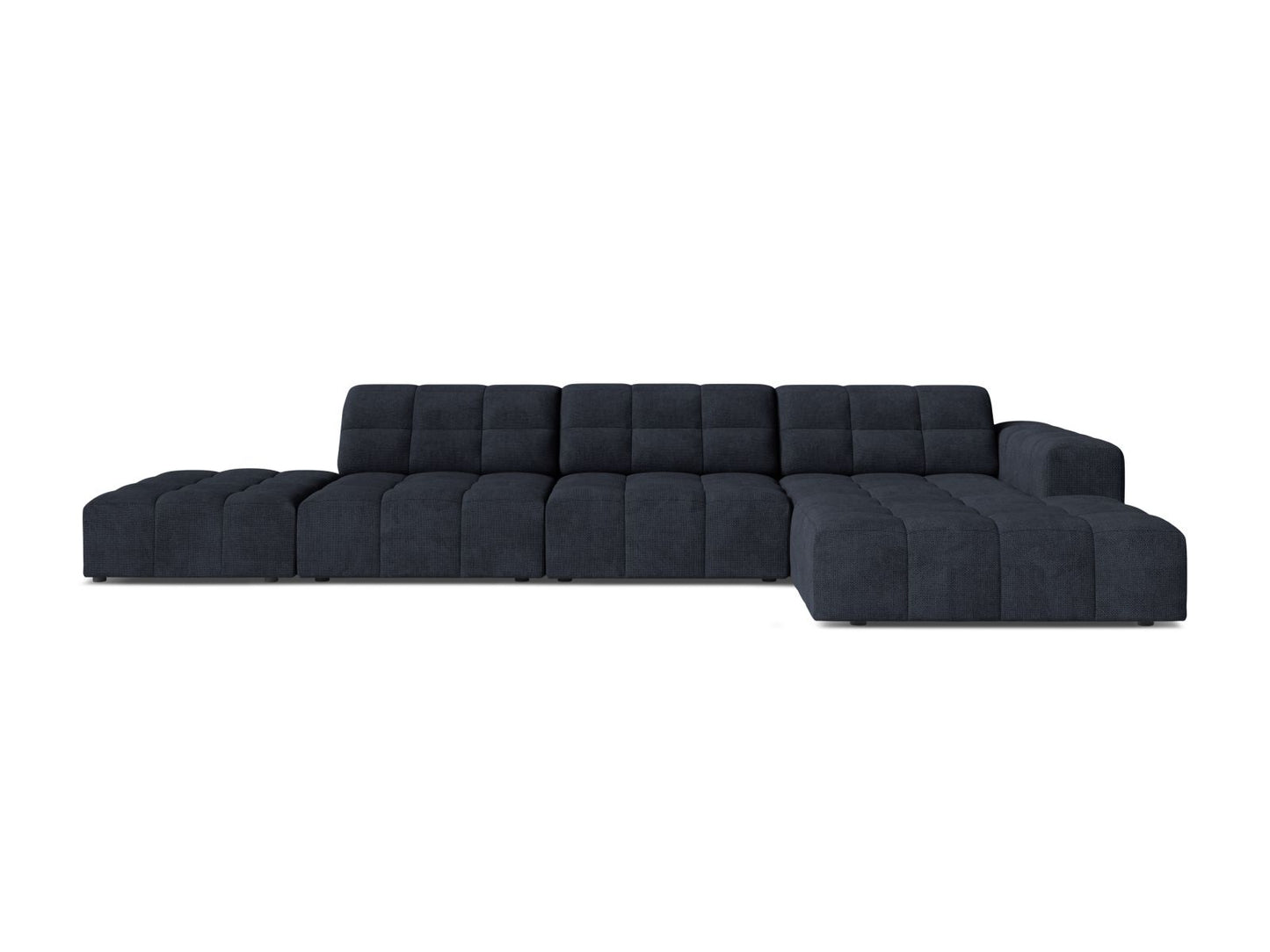 Chicago Corner Sofa, 5 Seats, 348x167 cm — Navy Blue / Right