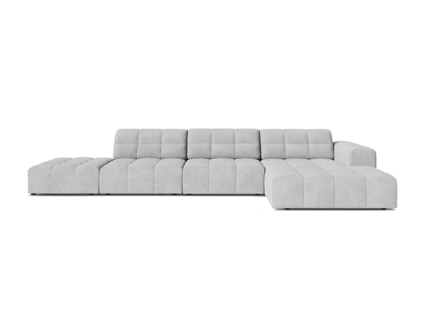 Chicago Corner Sofa, 5 Seats, 348x167 cm — Silver / Right