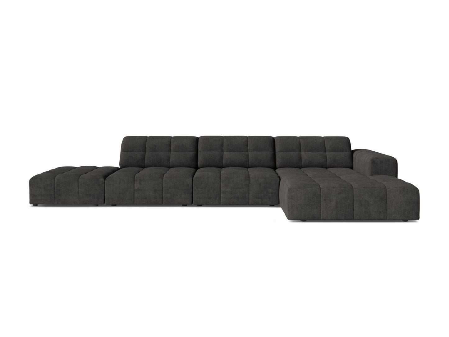 Chicago Corner Sofa, 5 Seats, 348x167 cm — Dark Grey / Right