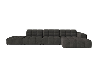 Chicago Corner Sofa, 5 Seats, 348x167 cm — Dark Grey / Right