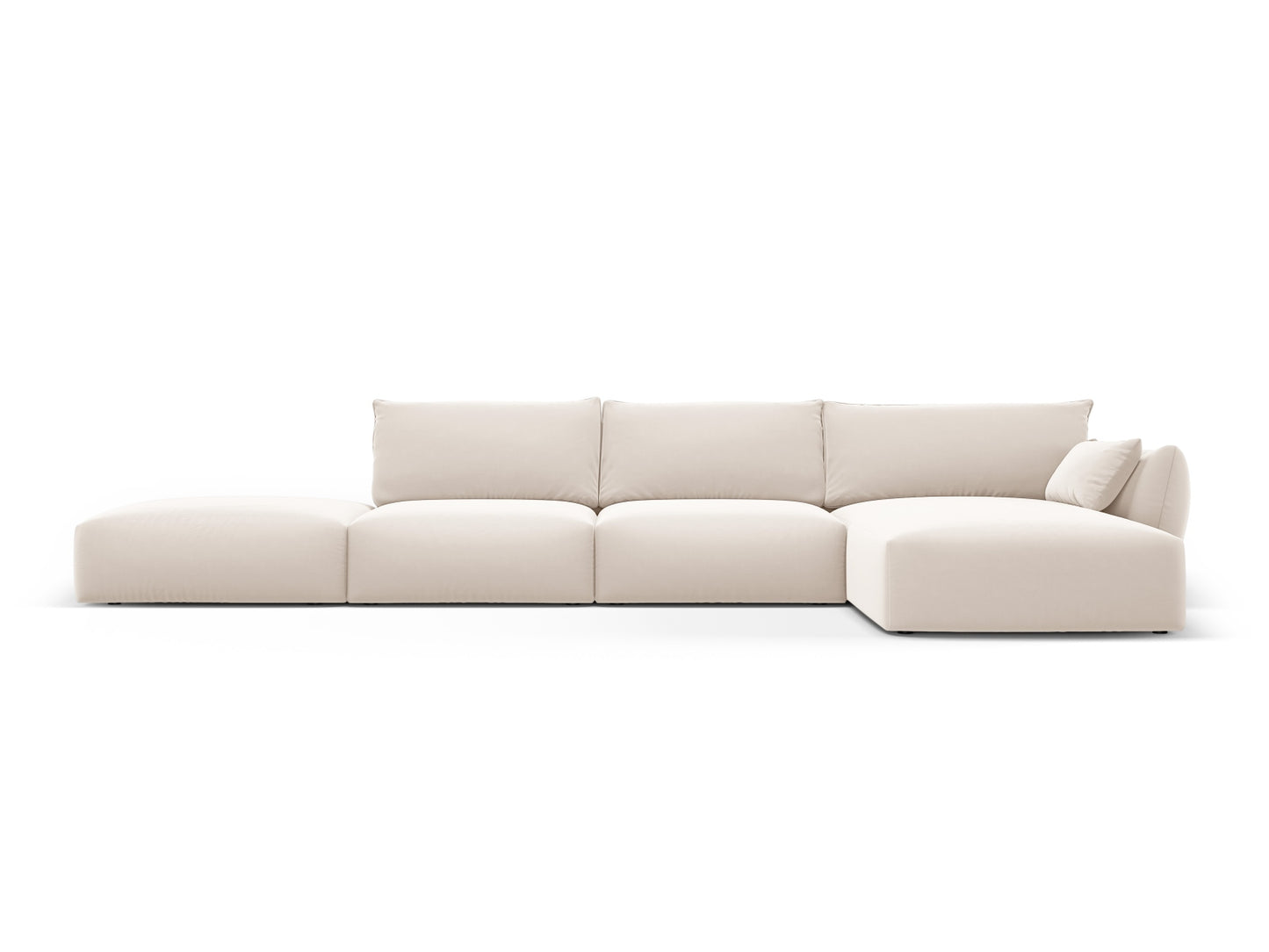 Matera Corner Sofa, 5 Seats, 364x171 cm — Beige / Right