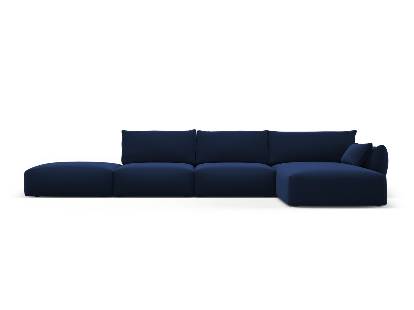 Matera Corner Sofa, 5 Seats, 364x171 cm — Royal Blue / Right