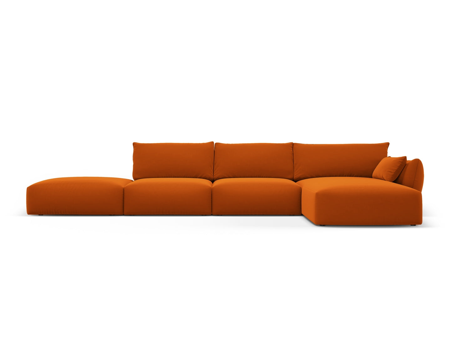 Matera Corner Sofa, 5 Seats, 364x171 cm — Terracotta / Right