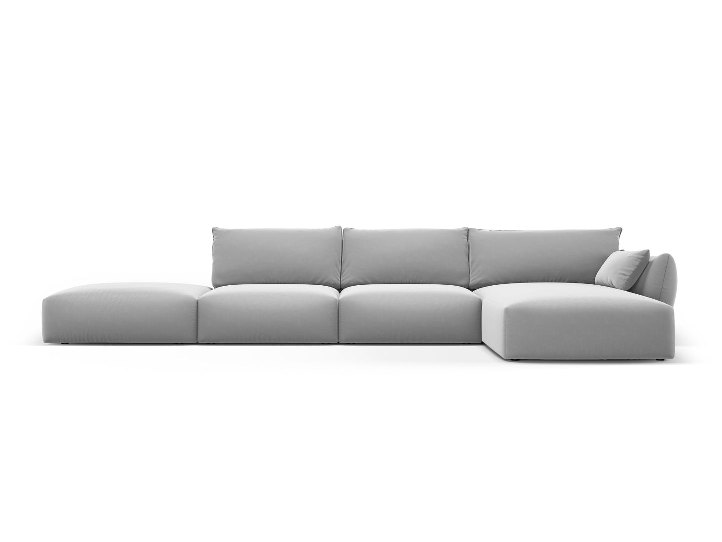 Matera Corner Sofa, 5 Seats, 364x171 cm — Grey / Right