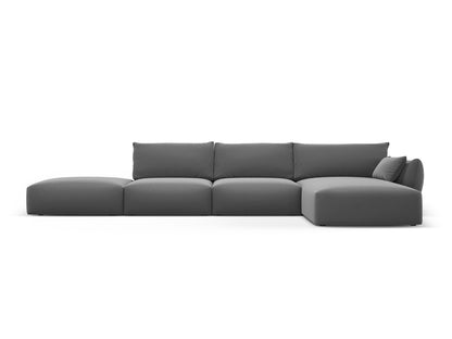Matera Corner Sofa, 5 Seats, 364x171 cm — Dark Grey / Right