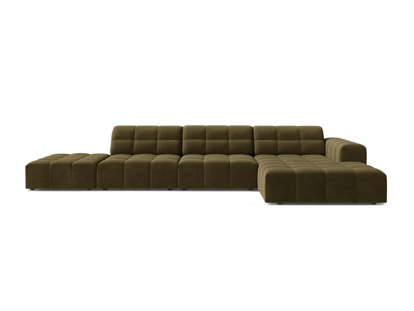 Chicago Corner Sofa, 5 Seats, 348x167 cm — Green / Right