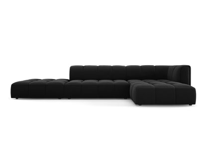 Moritz Modular Corner Sofa, 5 Seats, 323x160 cm — Black / Right