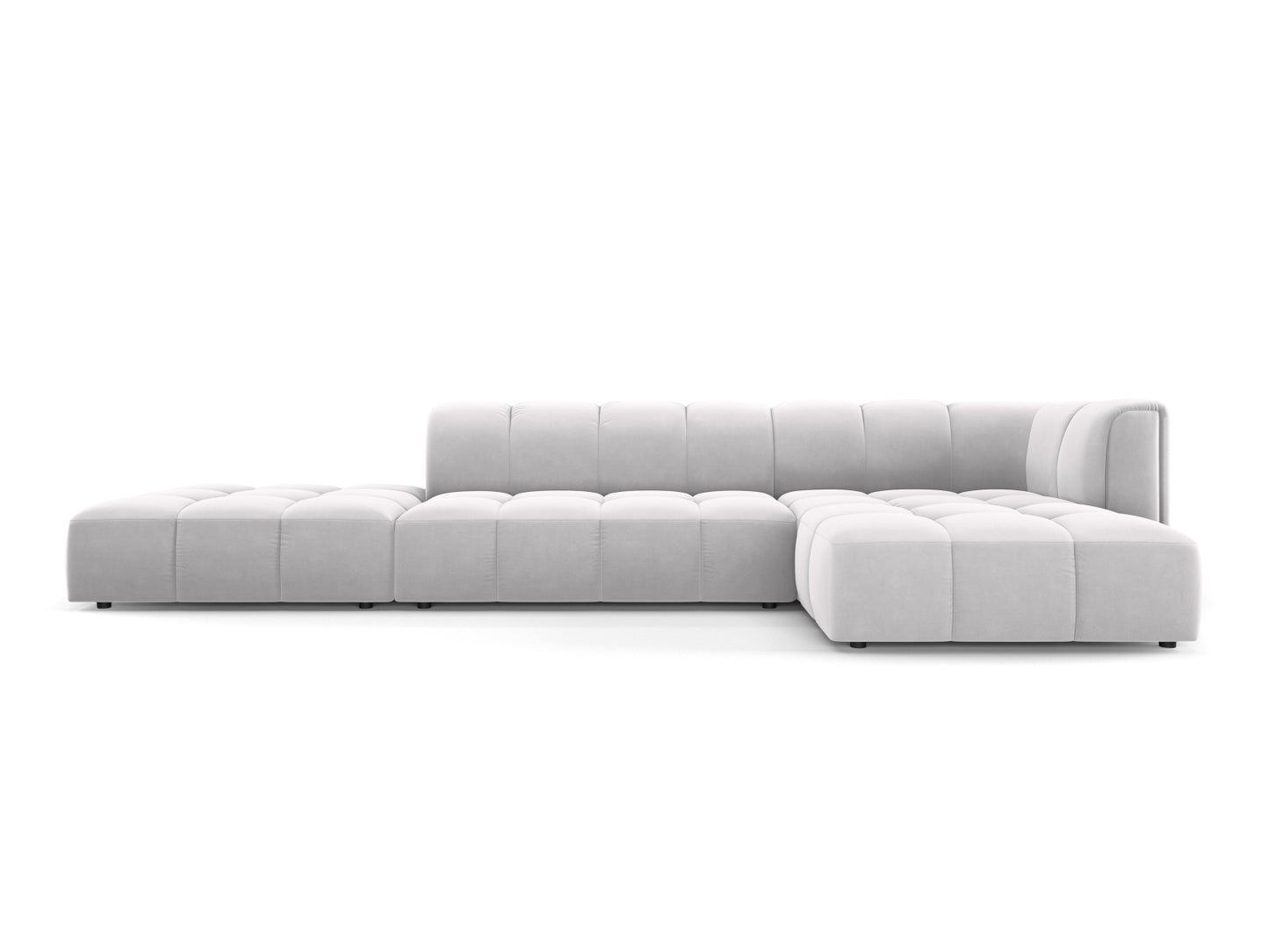 Moritz Modular Corner Sofa, 5 Seats, 323x160 cm — Silver / Right