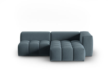 Verona Modular Corner Sofa, 3 Seats, 205x145 cm — Pastel Blue / Right