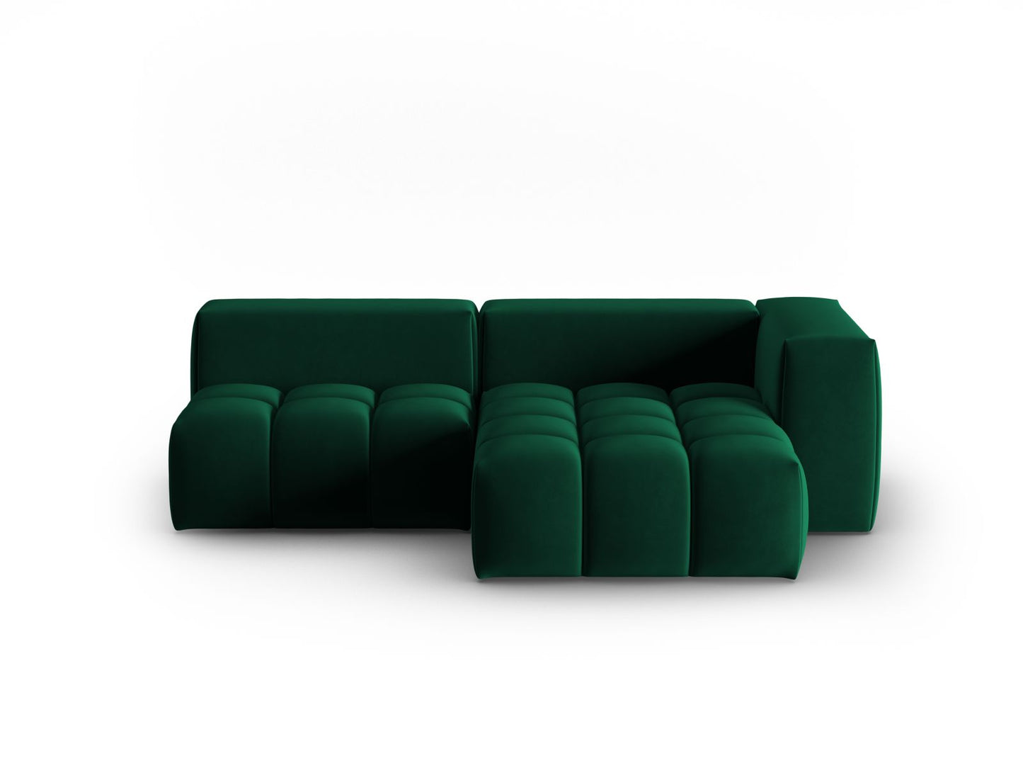 Verona Modular Corner Sofa, 3 Seats, 205x145 cm — Bottle Green / Right