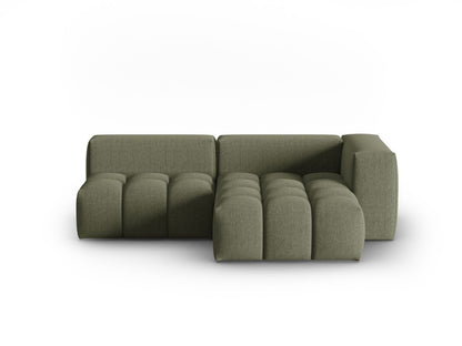 Verona Modular Corner Sofa, 3 Seats, 205x145 cm — Dark Olive Green / Right