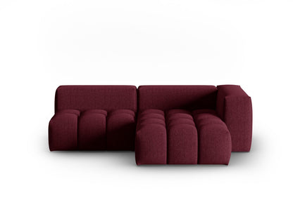 Verona Modular Corner Sofa, 3 Seats, 205x145 cm — Burgundy / Right