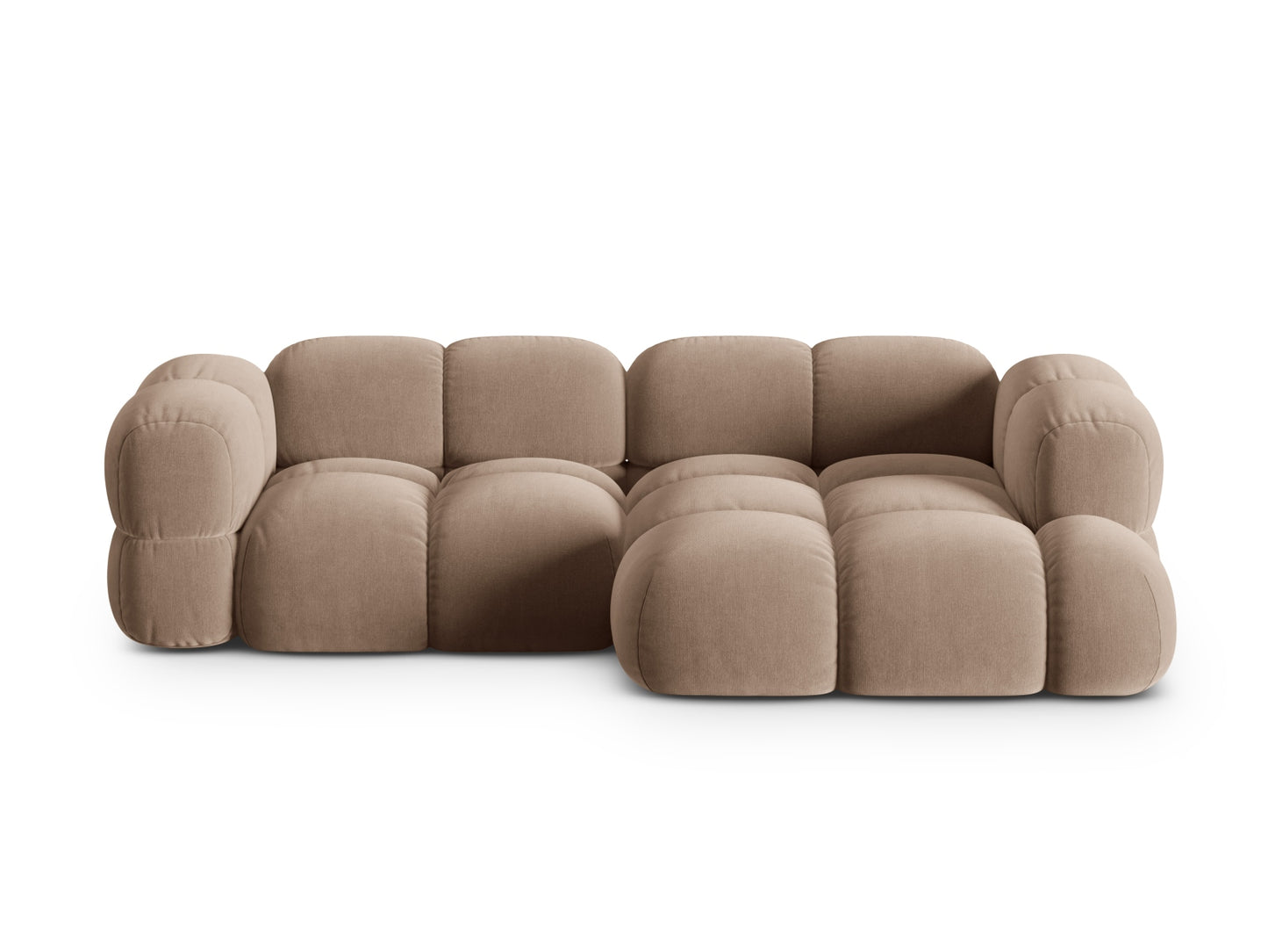 Loretto Corner Sofa, 3 Seats, 250x147 cm — Dark Beige / Right