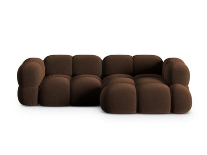 Loretto Corner Sofa, 3 Seats, 250x147 cm — Chocolate / Right