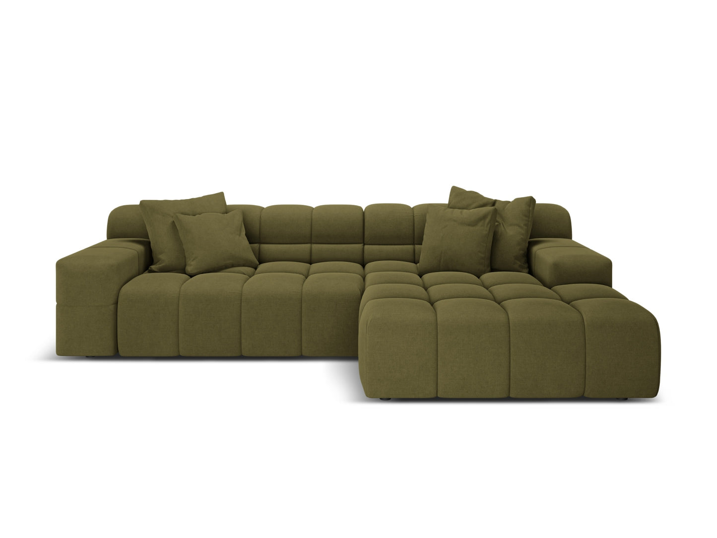 Hawaii Corner Sofa, 3 Seats, 270x160 cm — Green / Right