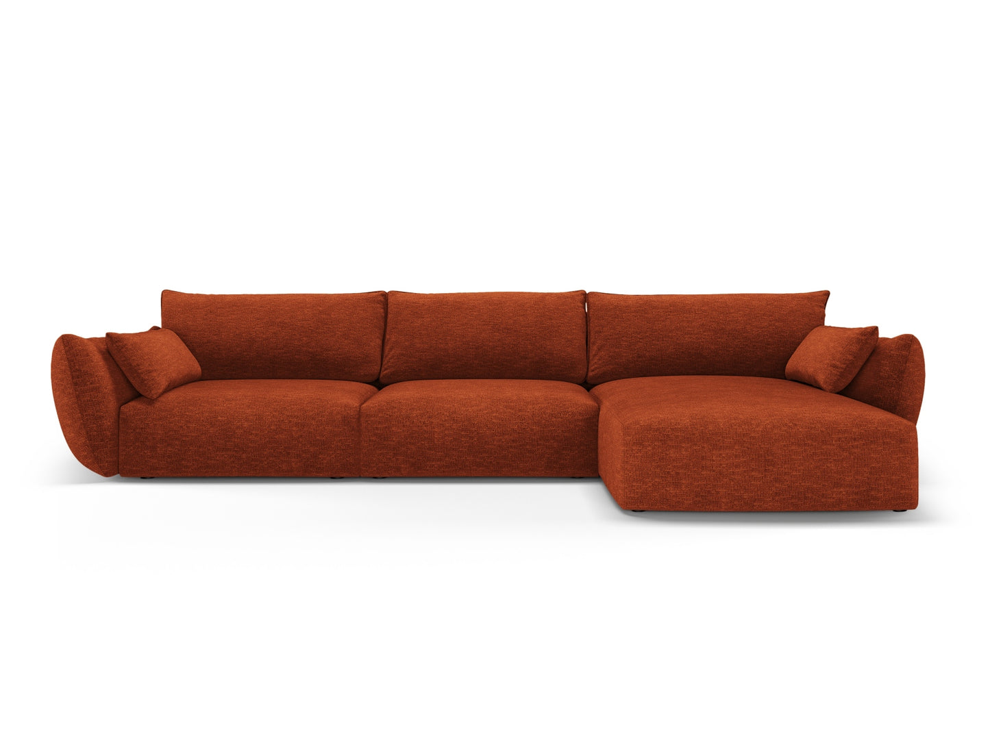 Matera Corner Sofa, 4 Seats, 308x171 cm — Terracotta / Right