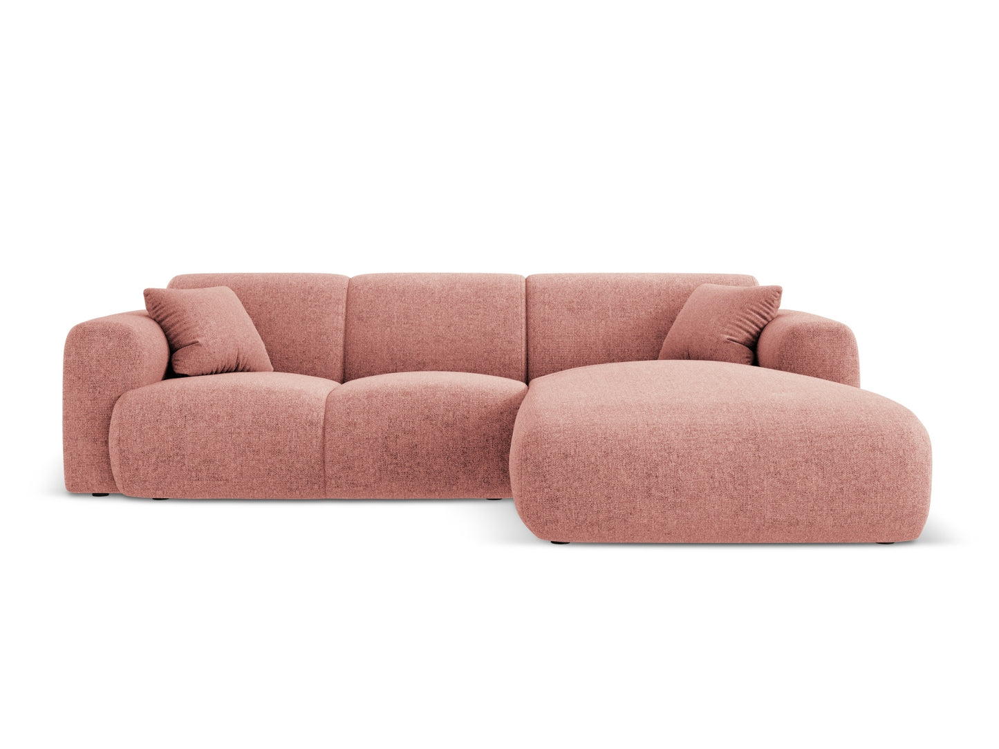 Nolio Corner Sofa, 4 Seats, 260x170 cm — Pink / Right