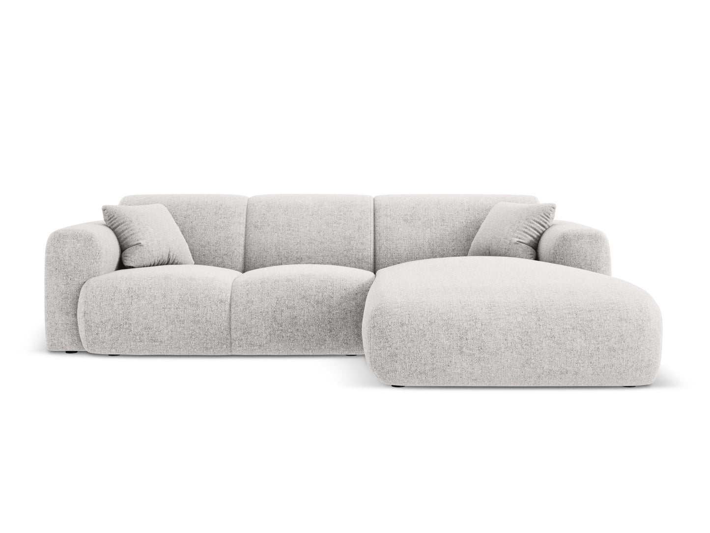 Nolio Corner Sofa, 4 Seats, 260x170 cm — Light Grey / Right